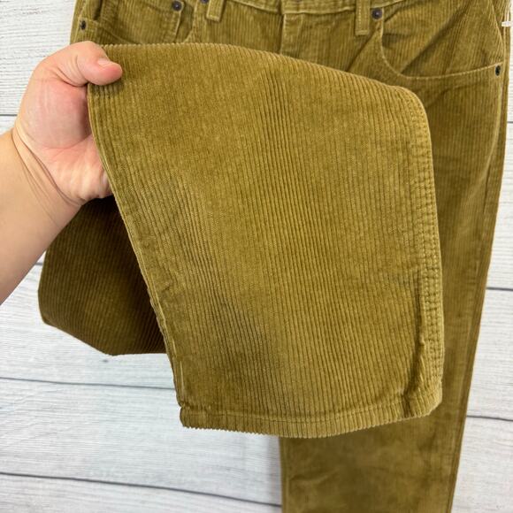Levi's Women's Low Pro Tan Mid-Rise Corduroy Straight Leg Pants Size 30 - Picture 3 of 7